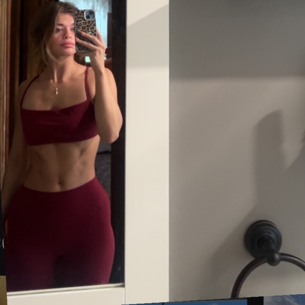 Burgundy Two-Piece GARAGE Active Set